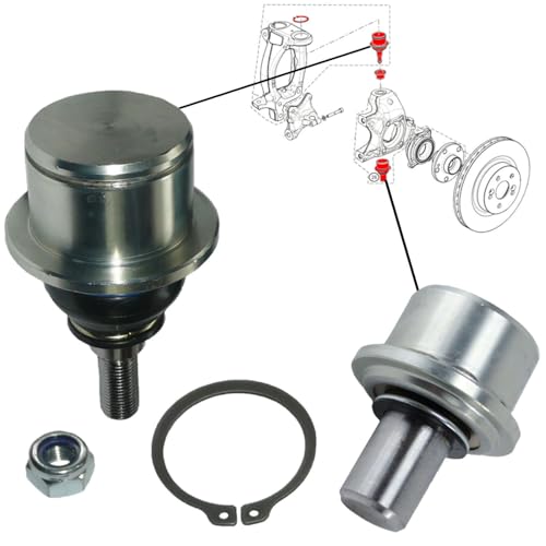 Kugelkopf unten und oben der Vorderradnabe links oder vorne rechts, kompatibel mit Renault Clio 3 RS Sport und Megane 3 RS 7711160423 8200438088