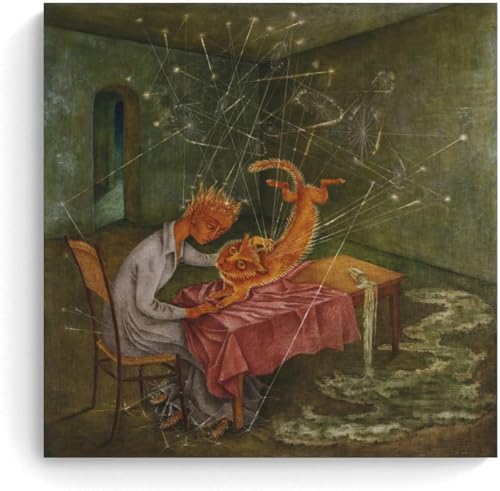 Remedios Varo Estampes sur toile Simpatía art mural surréaliste abstrait sans cadre 55x55 cm