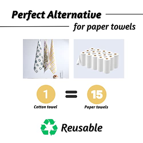 Folkulture Easter Kitchen Towel With Hanging Loop For Easter Decoration, Set Of 3-100% Cotton Dish Towels For Easter Sunday, Boho Tea Towels Or Hand Towels For Easter Decor 20" X 26" (Palm Sunday) #TOP4