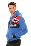 Cremallera completa Geographical Norway Camisa De Entrenamiento Flyer Sudadera Hombre 35% Poliéster.