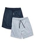 [Amazon Essentials] パジャマ ショートパンツ コットン メンズ 2 ブルー/インディゴ フラミンゴ XS