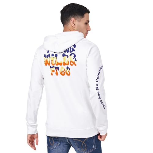 Image of ZU Mens 100% Cotton Full Sleeve Solid Looper Hooded Neck Sweatshirt