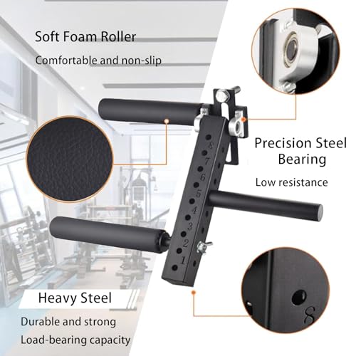 Extensión de piernas y accesorio para máquina de rizos para jaula de potencia, 8 posiciones ajustables para entrenamiento versátil de fuerza de piernas en el gimnasio en casa