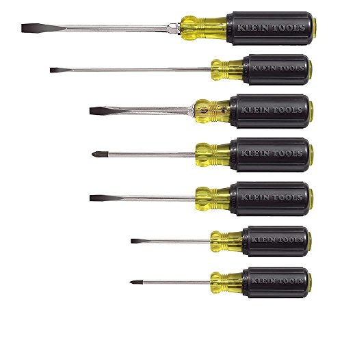 Klein Tools 85076: 7-Pc Slotted & Phillips Screwdriver Set with Cushion-Grips 14 Klein Tools 85076 7 Piece Cushion Grip Screwdriver Set - Pack of 1