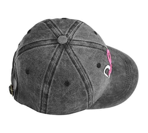 Gorro de algodón ajustable para mujer con lazo rosa miniatura 3