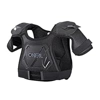 O’NEAL | Brustprotektor | Kinder | Motocross Enduro | Einfach verstellbar, Injizierte Plastikform für gesteigerten Schutz, Alter von 4-9 Jahren | Pee Wee Chest Guard | Schwarz Weiß | Größe XS/S