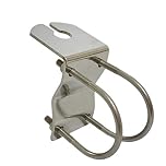UngSung Antenna Crossbar Clamp Mount Bracket L Type with U Bolts Accepted SO-239, 3/8" x24 CB Stud, N Connector for Amateur Ham, CB, Mobile Antenna or Lights, Flag Mounting to Vehicle BullBar Bumper