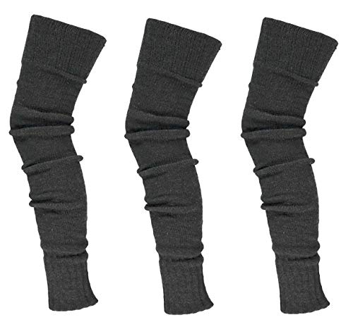 Calentadores de piernas ochenteros Krautwear color antracita para clases de danza y gimnasio