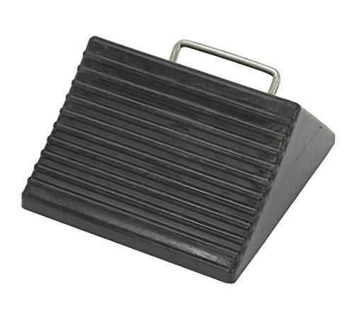 Image of Vestil RWC-3 Mini Rubber Wheel Chock, 8 inch Width, Black (Pack of 2)
