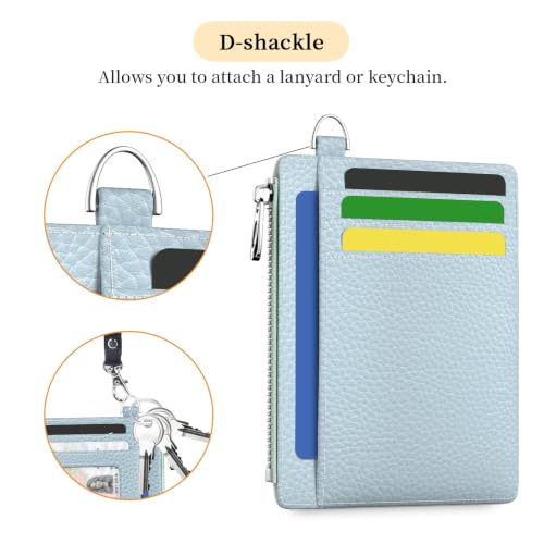 Image of Hancynir Minimalist Slim Wallet Women Credit Card Holder, RFID Small Cute