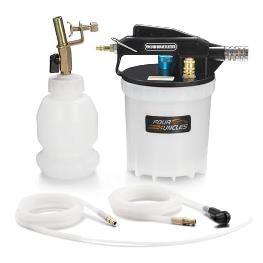 FOUR UNCLES 2L Vacuum Brake Bleeder Air Brake Bleeder Kit with 2L Brake Fluid Extractor and 1L Refilling Bottle