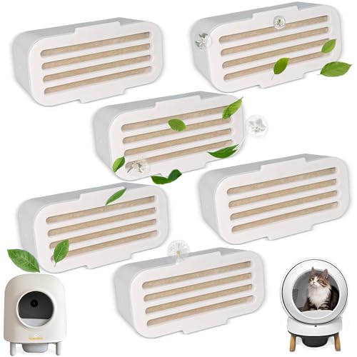 Image of NewKe 6Pcs Deodorizer for PetSafe ScoopFree SmartSpin Automatic Litter Box | Odor Control Compatible with HHOLOVE Self-Cleaning Cat Litter Box, Air Freshener, Pet Gift