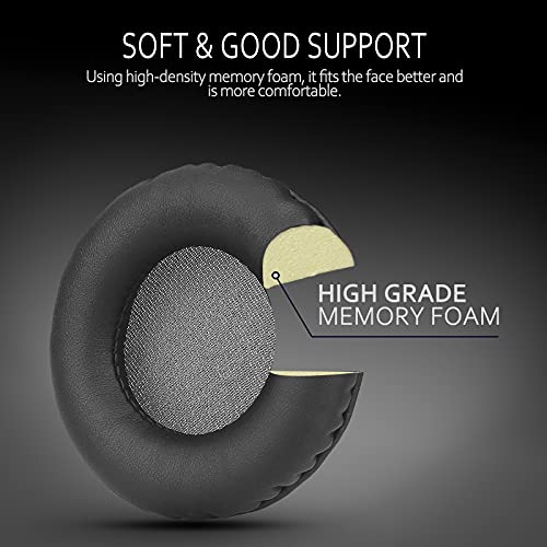 Krone Kalpasmos ATH-S220BT イヤーパッド、直径 75mmイヤーパッド、プロテインレザー、グレー防塵イヤーマフ。AKG K518LE、Audio Technica ATH S200BT、Sony MDR-NC6、JVC対応（リスト参照）。快適性 音質向上、グレー