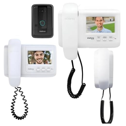 Kit Videoporteiro Residencial IVR 4 Com Módulo Interno E Extensão De Áudio Para Atendimento Em Vários Cômodos
