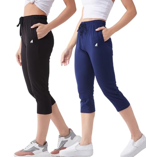 Image of Modeve Women Solid Cotton Blend Capri for summer|| Summer Wear