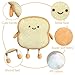 VHYHCY Toast Bread Pillow Funny Food Plush Toy Pillows Small Cute Stuffed Plush Sofa Pillow (Toast Bread,Golden)