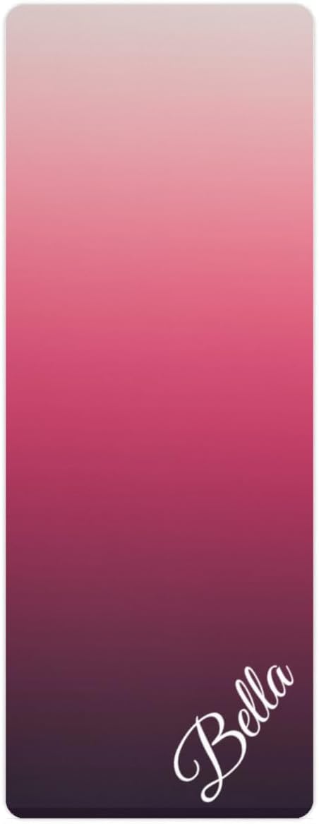 Custom Name Yoga Mat,Personalized Travel Yoga Exercise Mat,Non Slip,Perfect for Kids & Adults,Gradient Color E Series