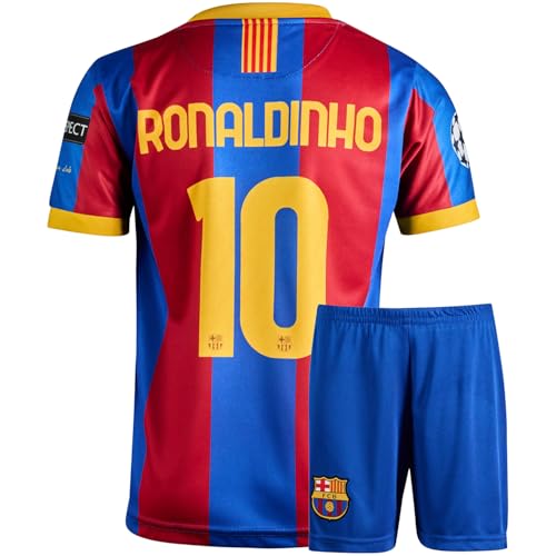 IHIMI Ronaldinho Barcelona #10, Nostalgie Kinder Trikot Mit Kurz,...