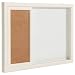 2-in-1 Wood Framed Wall Mounted Message Center w/Erasable Magnetic Whiteboard & Sliding Cork Board