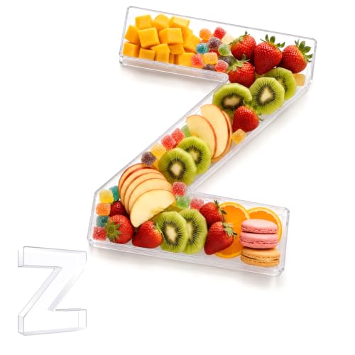 Image of Pooqla 10 inch Acrylic Letter Charcuterie Tray Birthday Party Fillable Box Z