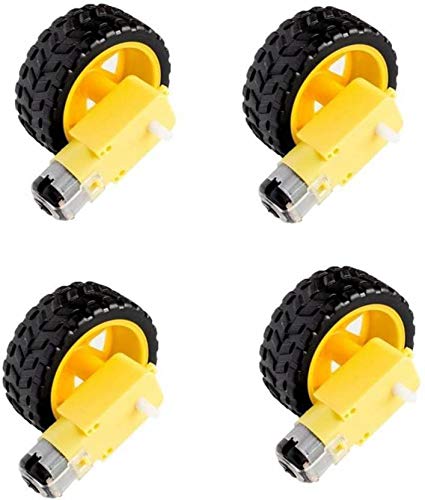 Robocraze Dual Shaft BO Motor with Wheel, 4pcs
