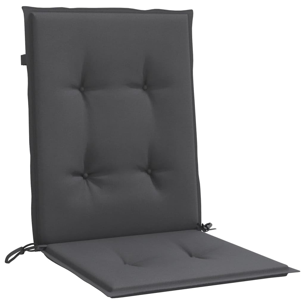 ShGaxin Cojines Silla Respaldo bajo 4 ud Tela Gris Antracita Melange, Cojines para Butacas De Jardin, Cojines Sillas Cocina, Cojines para Sillas De Terraza, Cojin Silla Exterior - 4002443