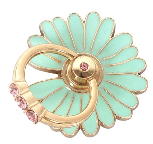 KolorFishSunflower Bling Mobile Phone Ring Stand Holder Finger Grip Kickstand for All Smartphone (Blue)