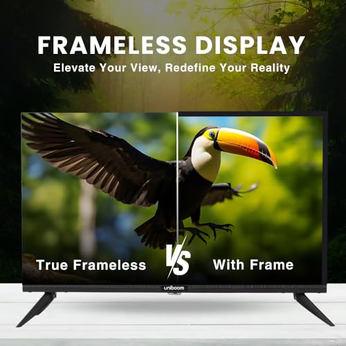 Image of Uniboom Optima Series 60 cm (24 inch) HD Ready LED TV 2025 Edition with 30W Sonic Boom - True Frameless - Aura Vision+ Display - (Non Smart)- 24N-ULT-AED