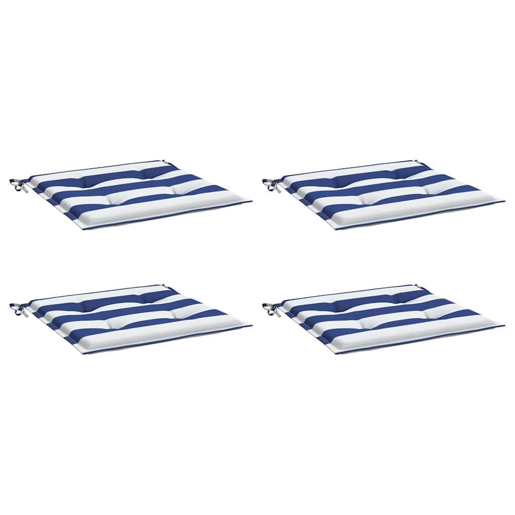 vidaXL Lot de 4 Coussins de Chaise de Jardin, Galettes de Siège Antidérapantes, Décoration Terrasse Patio Balcon Extérieur, 50x50x4 cm