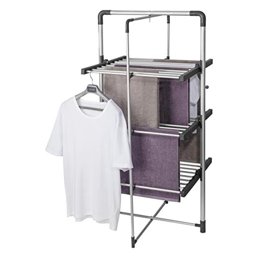 Black+Decker BXAR0005GB Wäscheständer Elektrisch 300W, Faltbarer Wäschetrockner Turm, 3 Ebenen, Trocknerfunktion, Platzsparender Standtrockner, Geräuschlos