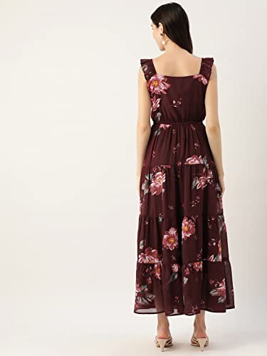 Image of Deewa Georgette Casual Floral Printed Dress for Women - DWD907-G3