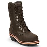 Chippewa Men's Thunderstruck 10' Waterproof Insulated Lace-Up Work Logger Brown 13 D(M) US
