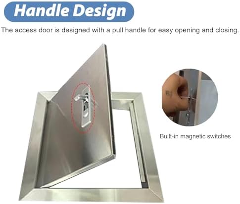 Stainless Steel 304 Outdoor BBQ Access Door, Plumbing & Electrical Inspection Hatch, Laundry Chute Door - Durable Kitchen Access Panel (24x20in / 60x50cm)