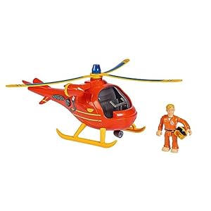 Simba Sam Wallaby Feuerwehr-Hubschrauber mit Thomas-Figur
