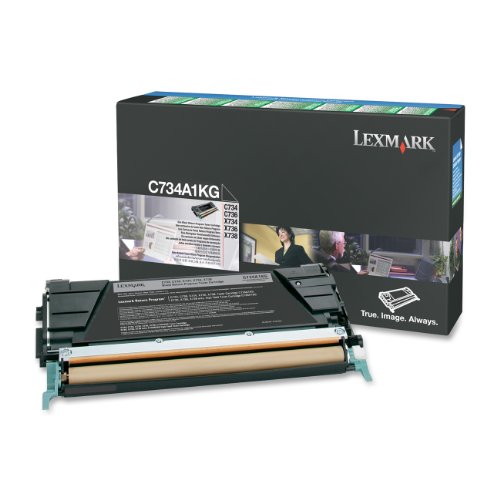 Lexmark C734A1KG C734 C736 X734 X736 X738 Toner Cartridge (Black) in Retail Packaging Lexmark C734A1KG C734 C736 X734 X736 X738 Toner Cartridge (Black) in Retail Packaging