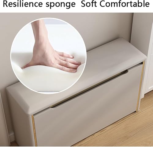 Banc de rangement à chaussures pour optimiser une petite entrée encombrée