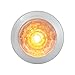 GG Grand General 75401 1 inch Mini Push/Screw Watermelon Amber/Clear LED Light with Chrome Plastic Bezel