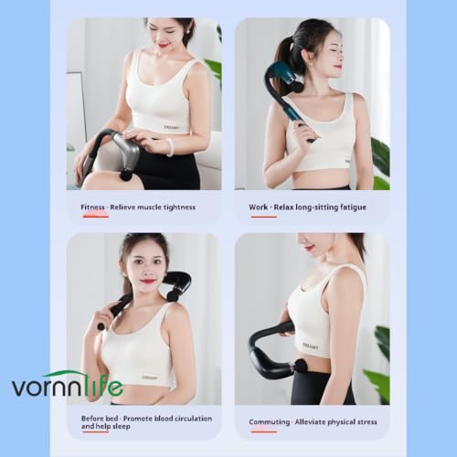 Image of U Shape Massager Gun for Neck,Back & body Pain Relief - Deep Tissue, Rechargeable Cordless Electric Massager for Shoulders, Muscle Relaxation & Sports Recovery, 9 Speed and 9 mode