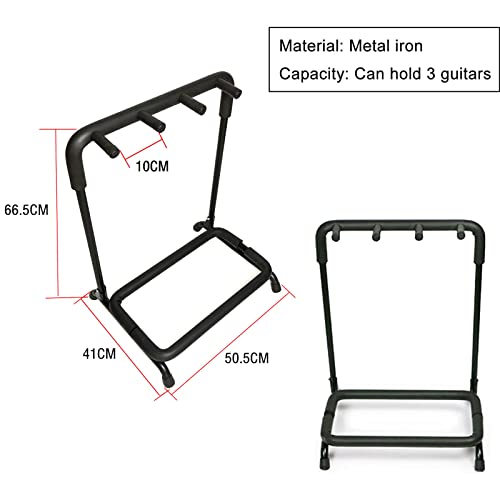 Support De Guitare Pliant à 3 Compartiments, Support De Guitare Portable Au Sol avec Coussin en Mousse, RangéE D… - Les Beatles, Paul McCartney, John Lennon, RIngo Starr, George Harrison Support De Guitare Pliant à 3 Compartiments, Support De Guitare Portable Au Sol avec Coussin en Mousse, RangéE D… – Image 3