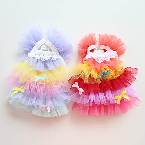 Bechanming Dog Princess Dress,Cat Cake Skirt Breathable Mesh Cute Pet Clothes Soft Dog Dress Shirt Summer Puppy Dress For Cats Small Dogs Girl (L:purple) #TOP7
