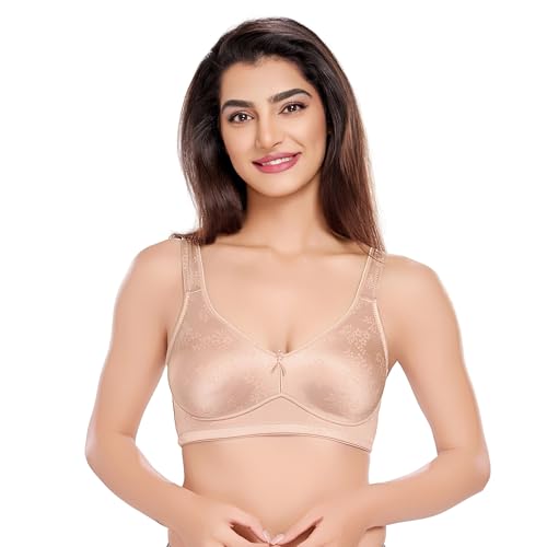 Image of juliet Women's Non Padded Solid Minimizer Bra Grey Rose
