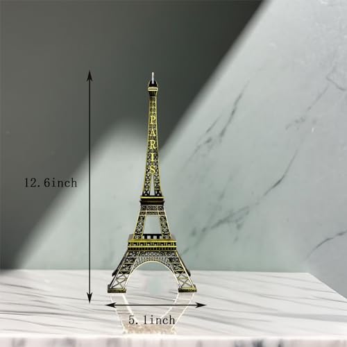Estatua Torre Eiffel Metal Modelo París 12.6 pulg miniatura 2