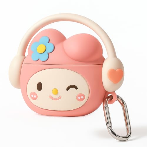 Image of Cartoon Silicone Case Compatible with Apple AirPods Pro 2 Case Cover - Cute 3D Shockproof 360 Protective Skin Cover with Keychain | AirPods Pro 2nd Gen Case (Cool Melody)
