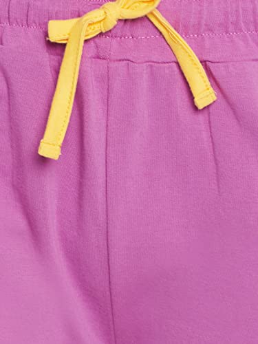 Image of Clovia Women's Cotton Printed T-Shirt & Shorts Set - Purple