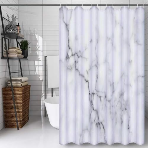Rideau douche de qualité hôtel en polyester texturé avec 12 crochets inclus - 2