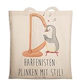 Mr. & Mrs. Panda Tragetasche Harfe mit Stil - Geschenk, Klang, Beutel, Trompeten, Badetasche, Klangkünstler, Plinken, Schultertasche, musikalisch,