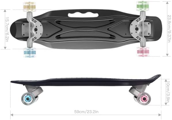 Miniatura 2 de Mini monopatín de plástico de 232 pulgadas patinetas mini Cruiser retro patineta completa de plástico para principiantes adolescentes y adultos