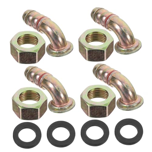 CIMAXIC 4Juegos Conector De Manguera Flexible De Gas Reutilizable para Estufas De Gas Kit Rápida y Codo