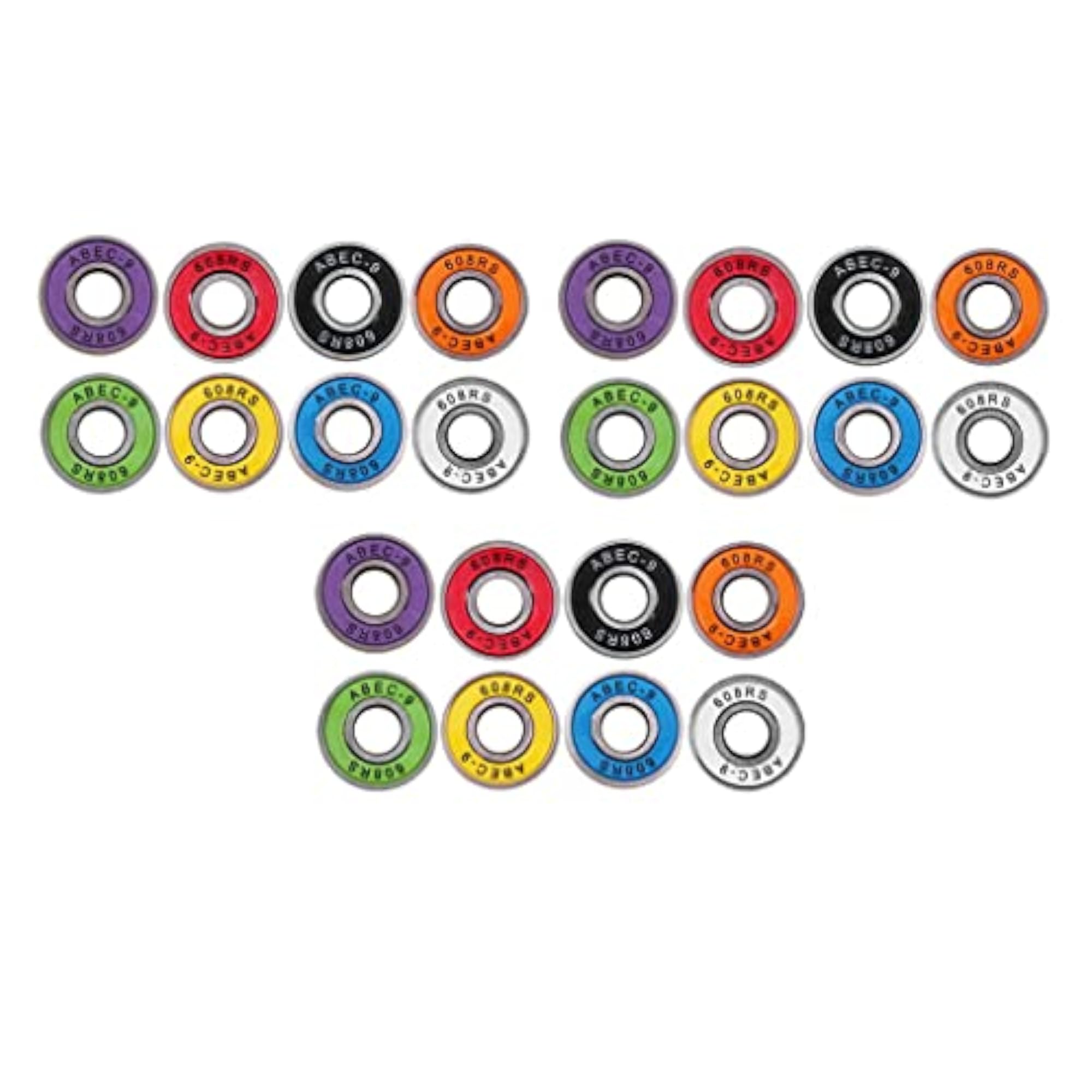24pcs Frictionless ABEC 9 Skateboard Roller Skate Bearings
