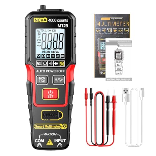 Voltmeter Multimeter - 4000 Counts Digital Current Tester | High Precision Multimeter, Voltage Resistance Current Checker, Digit